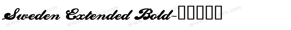Sweden Extended Bold字体转换